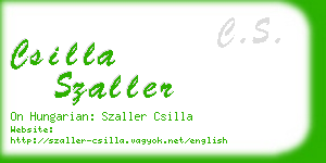 csilla szaller business card